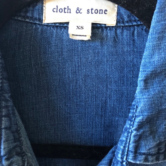 cloth & stone chambray denim button down - Picture 3 of 7